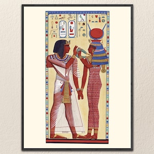 Gods of Egypt. Hathor goddess. Fine Art Print. Egyptology Gift. Vintage cool. Ancient art. Wall art decor.