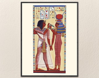 Gods of Egypt. Hathor goddess. Fine Art Print. Egyptology Gift. Vintage cool. Ancient art. Wall art decor.