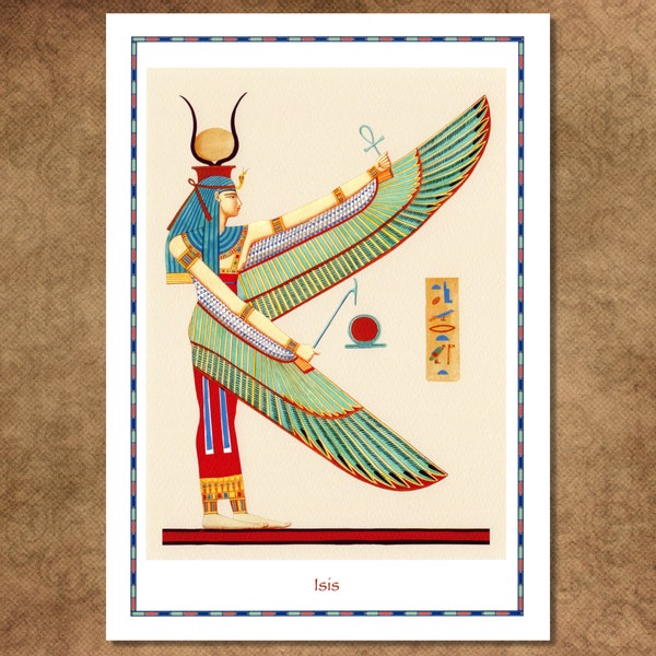 Isis, Great Goddess of Egypt. Giclée Print. Ancient Egypt Wall Art. Rare & Unusual from a 3,000 year-old original.
