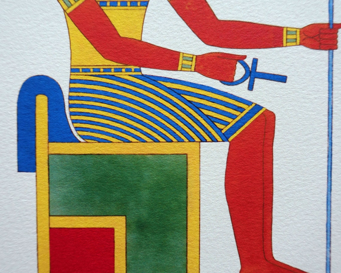 Thoth God of Wisdom Writing and Magic. Cool Egyptian Wall Etsy