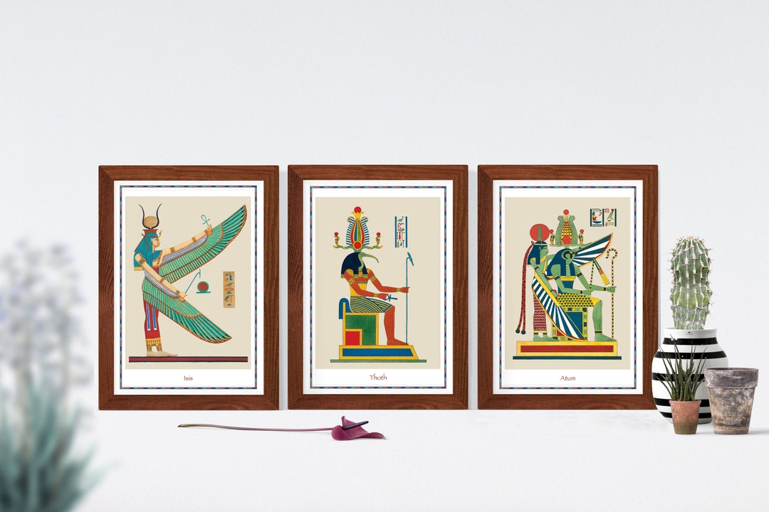 Egyptian God Art Prints (set of 3) - Ancient Egypt Decor - Etsy