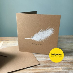 White Feathers card