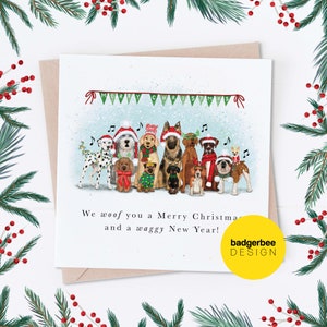 Funny Dog Christmas Card, Dog Pun Christmas Card, Merry Christmas Card for friend, Cute Dogs Christmas Card, Christmas Card for dog lover