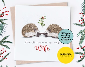 Christmas Card for Wife, Wife Christmas Card, Personalised Wife Christmas card, To the one I Love,Cute Christmas Card for Fiancé, Girlfriend