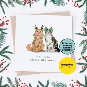 To both of you Christmas Card, To a Special Couple Christmas Card, Funny Couple Christmas Card, Personalise Card for a Couple, Son, Daughter