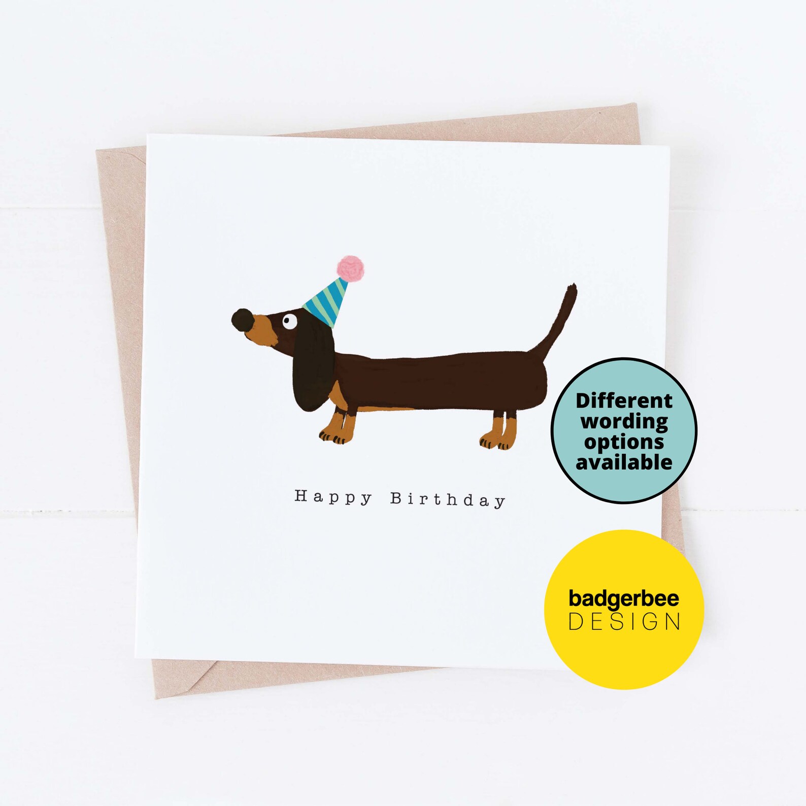 Sausage Dog Happy Birthday Card Happy Birthday Sausage Card Etsy UK