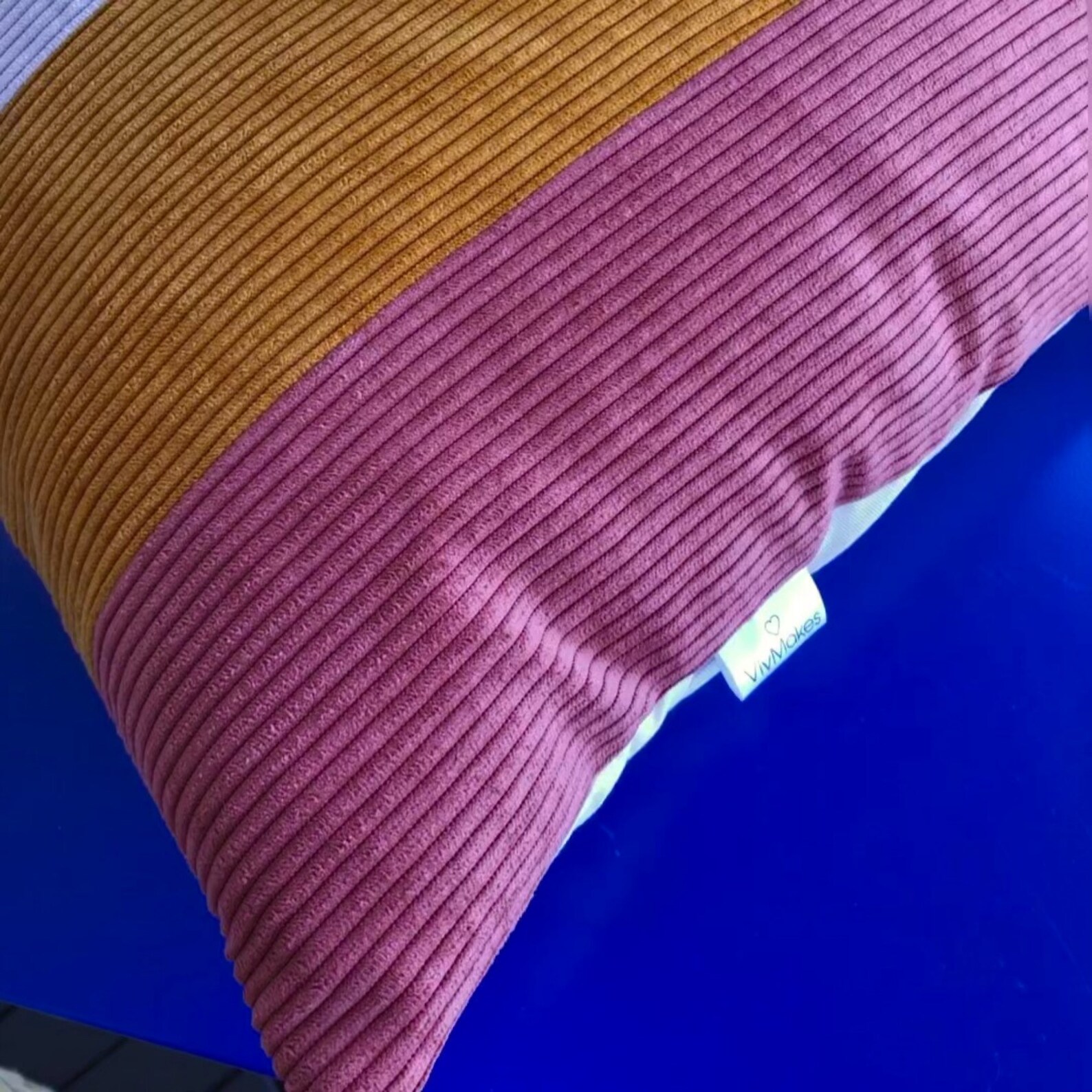 Cushion Pink Mustard & Rust Geometric Corduroy Home Decor Etsy