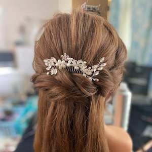 Pearl Hair comb,Bridal Hair Comb, Wedding Headpiece, Bridal Hair comb, Vintage Wedding Comb, Crystal Pearl Bridal Comb, Wedding Hair jewelry
