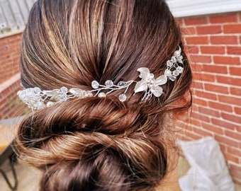 Boho Hair Vine, Hippie Hair Vine, Bridal Leaf Hair Vine, Bridal Headpiece, Wedding Hair Accessory, Bridal Wreath