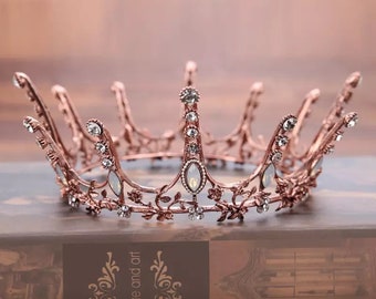 Wedding Tiara, Vintage Bridal Tiara, Copper Colour  Bridal Crown, Rustic Wedding Crown, Tiaras for Wedding, Princess Tiara