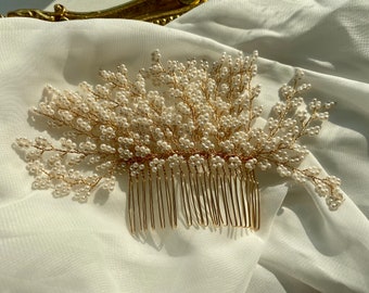 Coiffe pour mariée, Peigne à cheveux de mariage Perles, Peigne à cheveux de mariée, Accessoire de peigne à cheveux de mariée