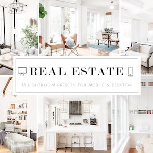 15 Real Estate Presets Mobile, Indoor Lightroom Preset Desktop, Interior Presets, Home Blogger Light Airy Blogger Bright White LR Presets