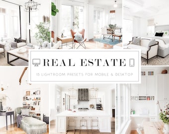 15 Real Estate Presets Mobile, Indoor Lightroom Preset Desktop, Interior Presets, Home Blogger Light Airy Blogger Bright White LR Presets