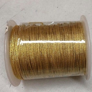 1mm Silverly Gold Cords,Glitter Cord,Shiny Cord,Parachute Cord,Paracord Cord,Beading Cord,Bracelet Cord,Making Jewelry Cord