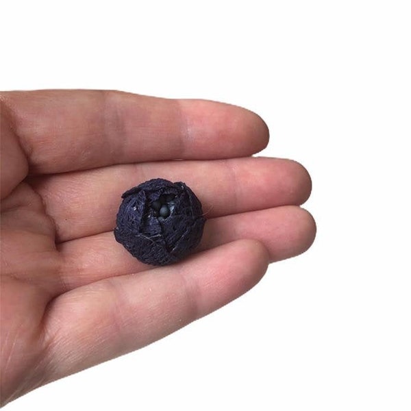 Rose Buds- Navy Blue Rose Buds ,Wicker Ball, 1 pouce Artificial Flower,Headband Flower,Flower Supplies,Flower Decor,