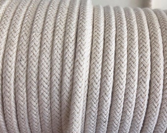 Cordón Macrame de 6 mm, cordón de algodón para Macrame, cuerda Macrame de 6 mm, cuerda de algodón beige, hilo Macrame