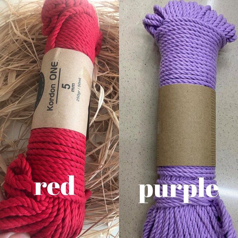 5 mm Pink Macrame Cord,5 mm Pink Cotton Cord For Macrame,Macrame Rope,Cotton Rope,Macrame Yarn,Natural Cord