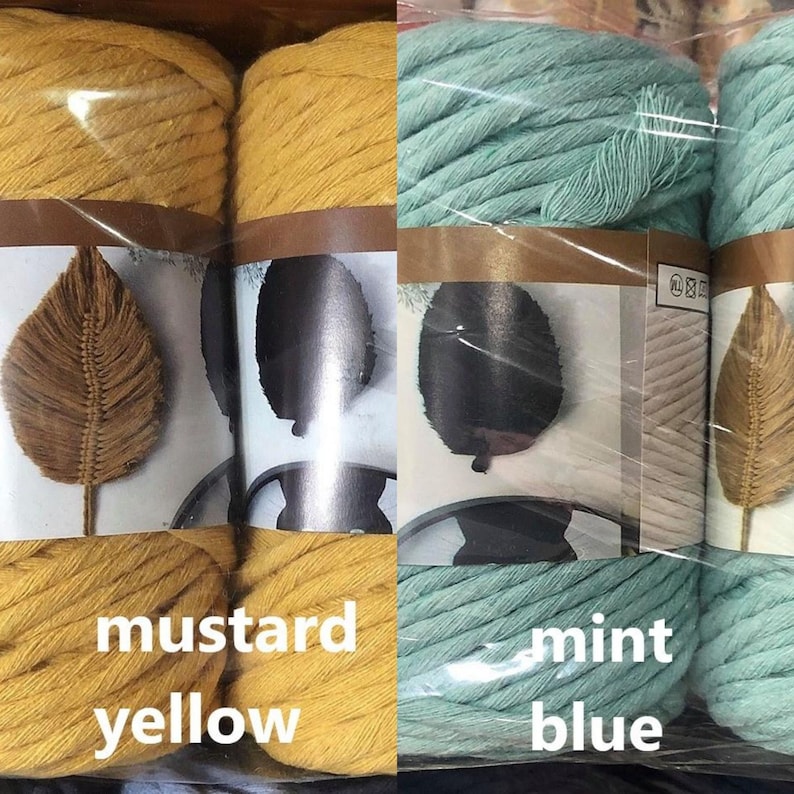 Mustard Yellow Macrame Cord,4mm Cotton Cord For Macrame,Macrame Rope,Mustard Yellow Cotton Rope,Mustard Yellow Macrame Yarn