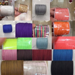 1mm Parachute Cord,Paracord Cord,Beading Cord,Bracelet Cord,Making Jewelry Cord,Shamballa Cord,Braided Cord,Nylon Cord For Bracelet