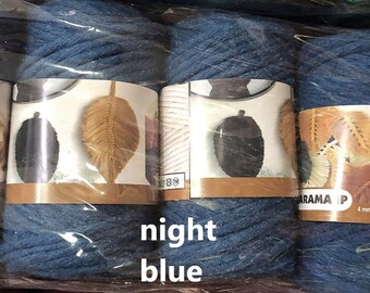 Night Blue Macrame Cord,4mm Cotton Cord For Macrame,Macrame Rope,Night Blue Cotton Rope, Night Blue Macrame Yarn