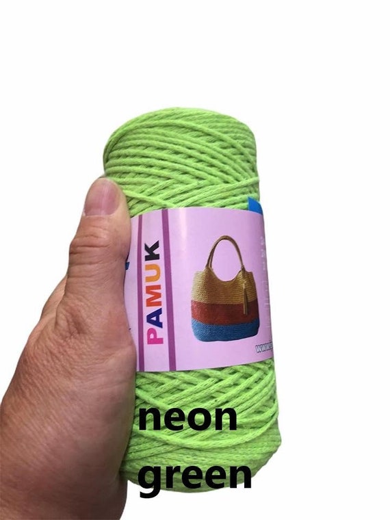 Neon Green Macrame Cord,2mm Green Cotton Cord for Macrame,macrame