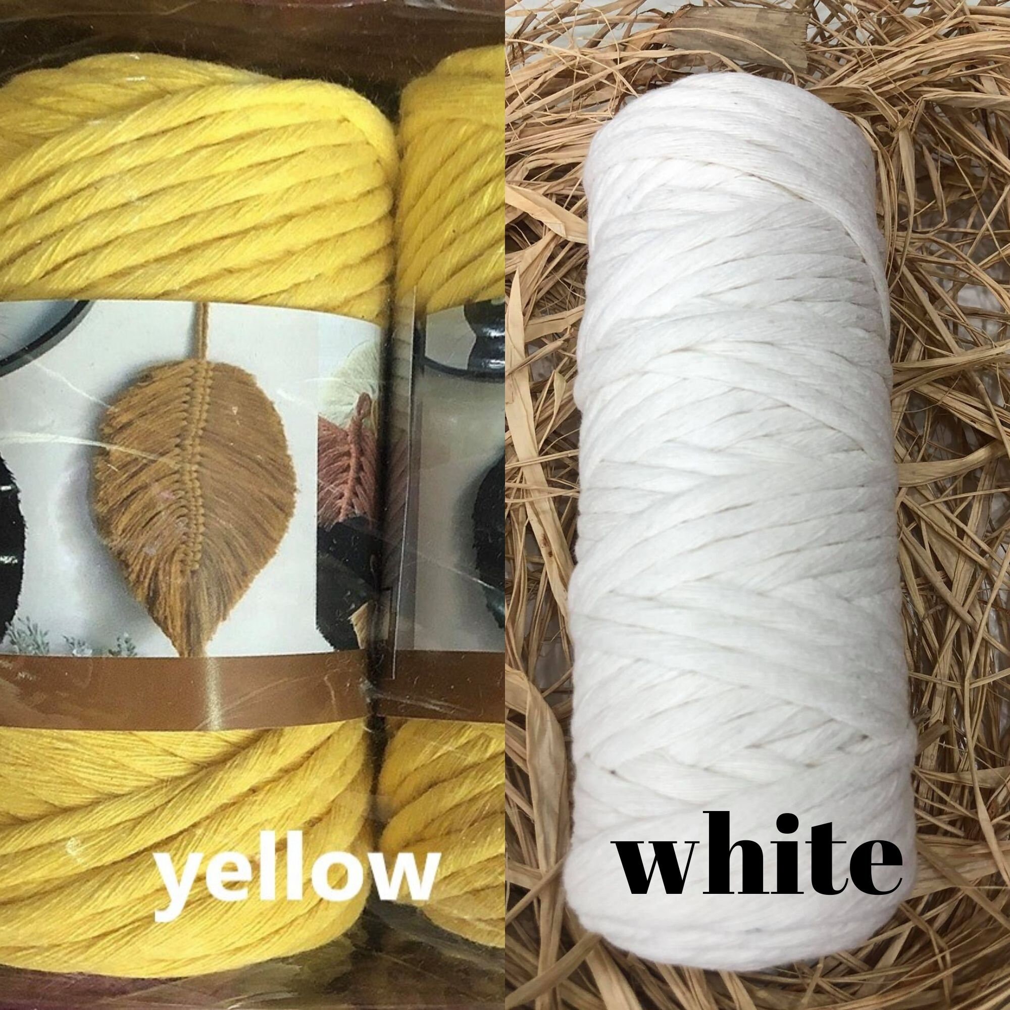 Dark Yellow - 4 mm Twisted Macrame Cord