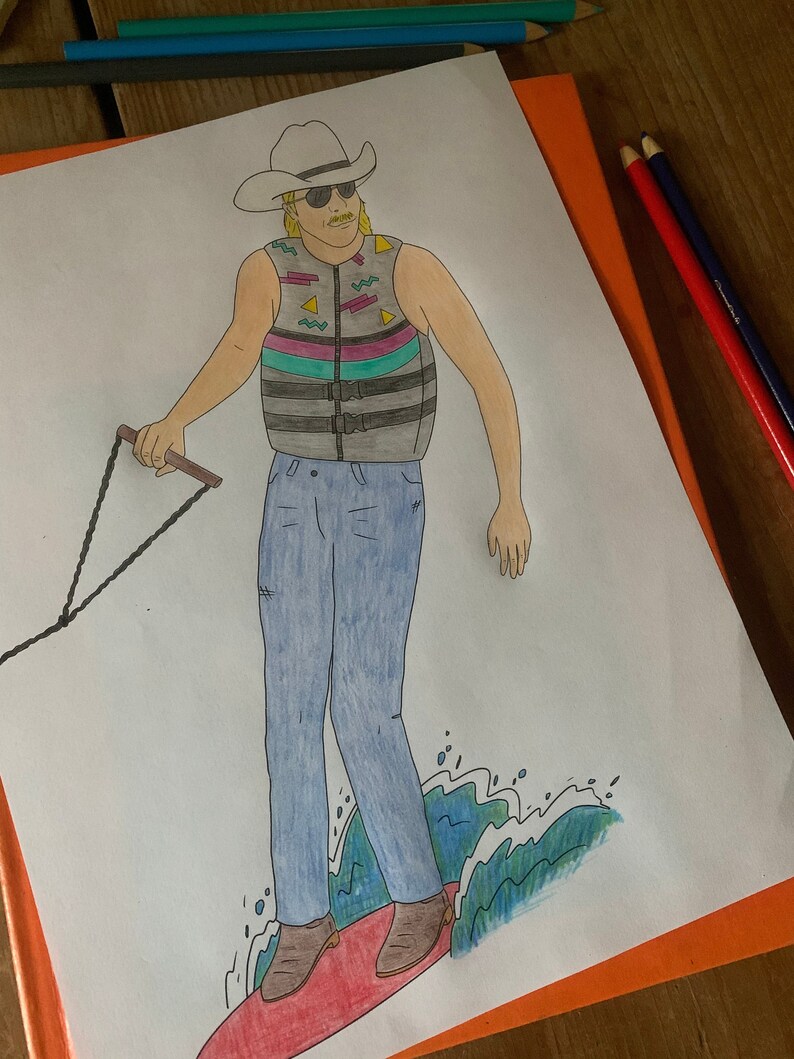 Alan Jackson Coloring Page - Etsy