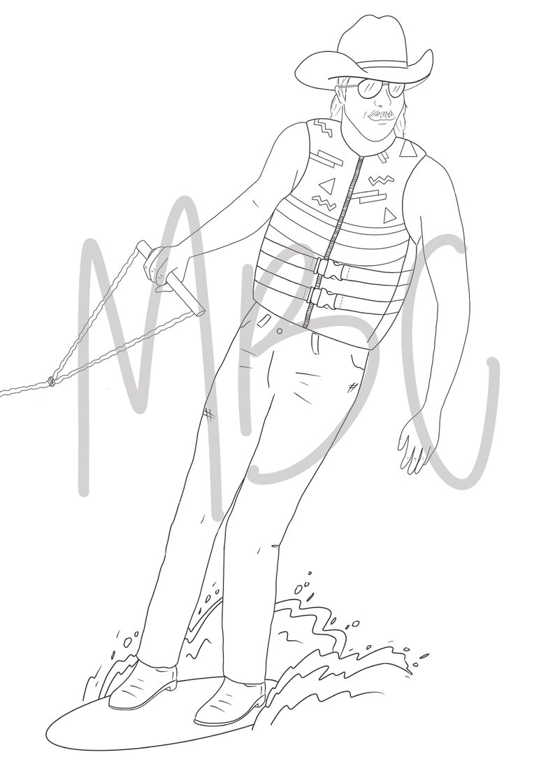Alan Jackson Coloring Page - Etsy