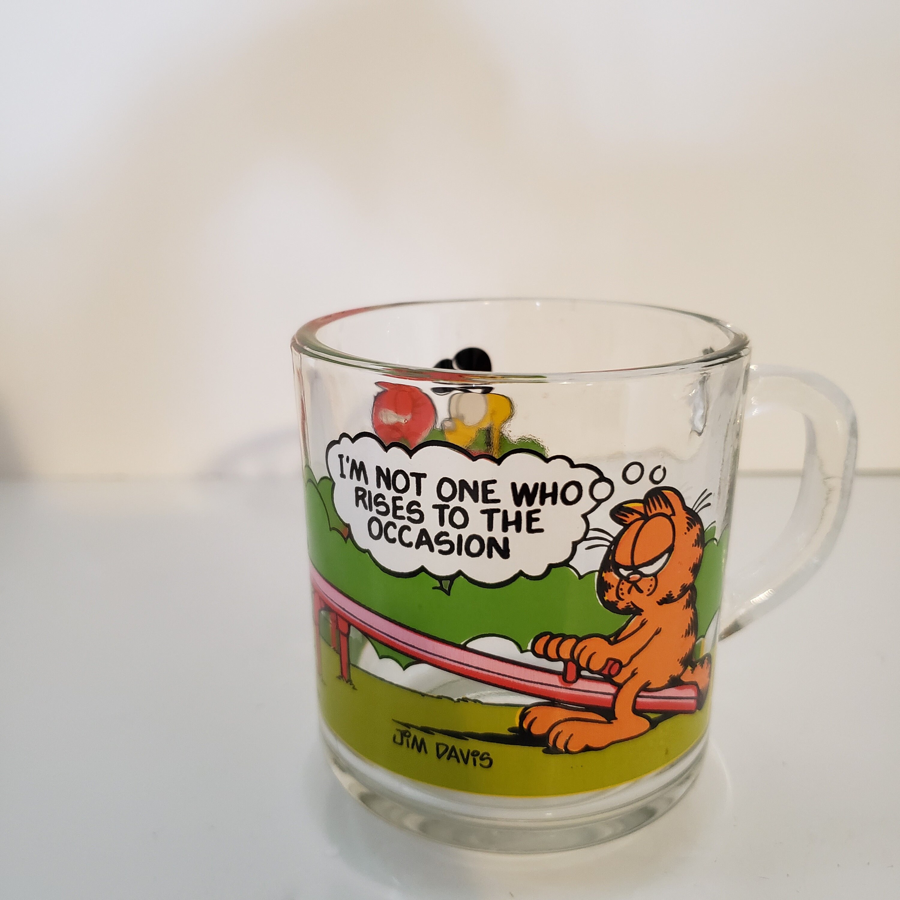 Tazas de vidrio Garfield McDonald's de 10 oz.