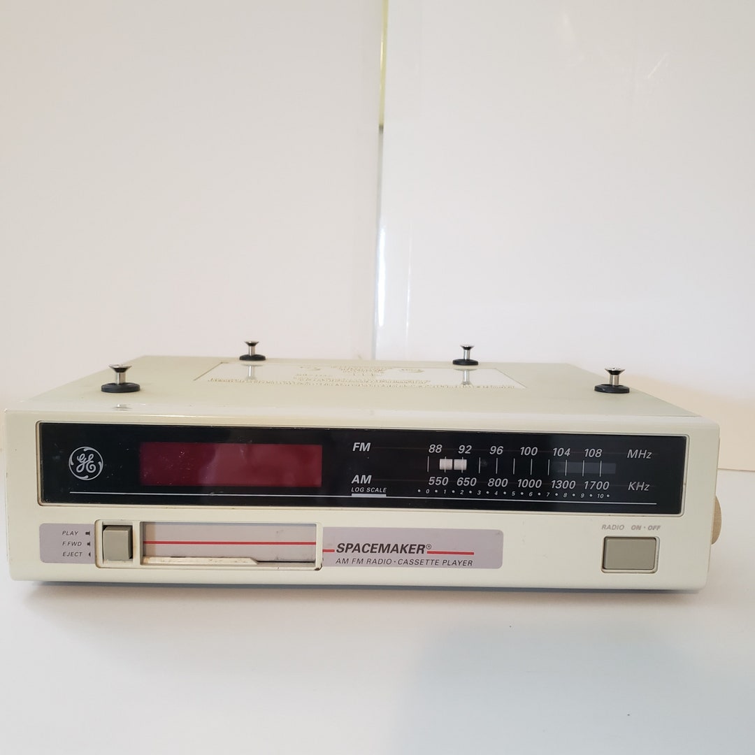 GE Spacemaker Clock Radio AM/FM Cassette Player Etsy