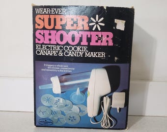 Wearever Super Shooter Elektro Cookie Canape Candy Maker Vtg # 70001