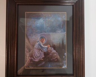 The Prayer at Gethsemane Brilliant Duke Foil Art Print Jesus in Prayer