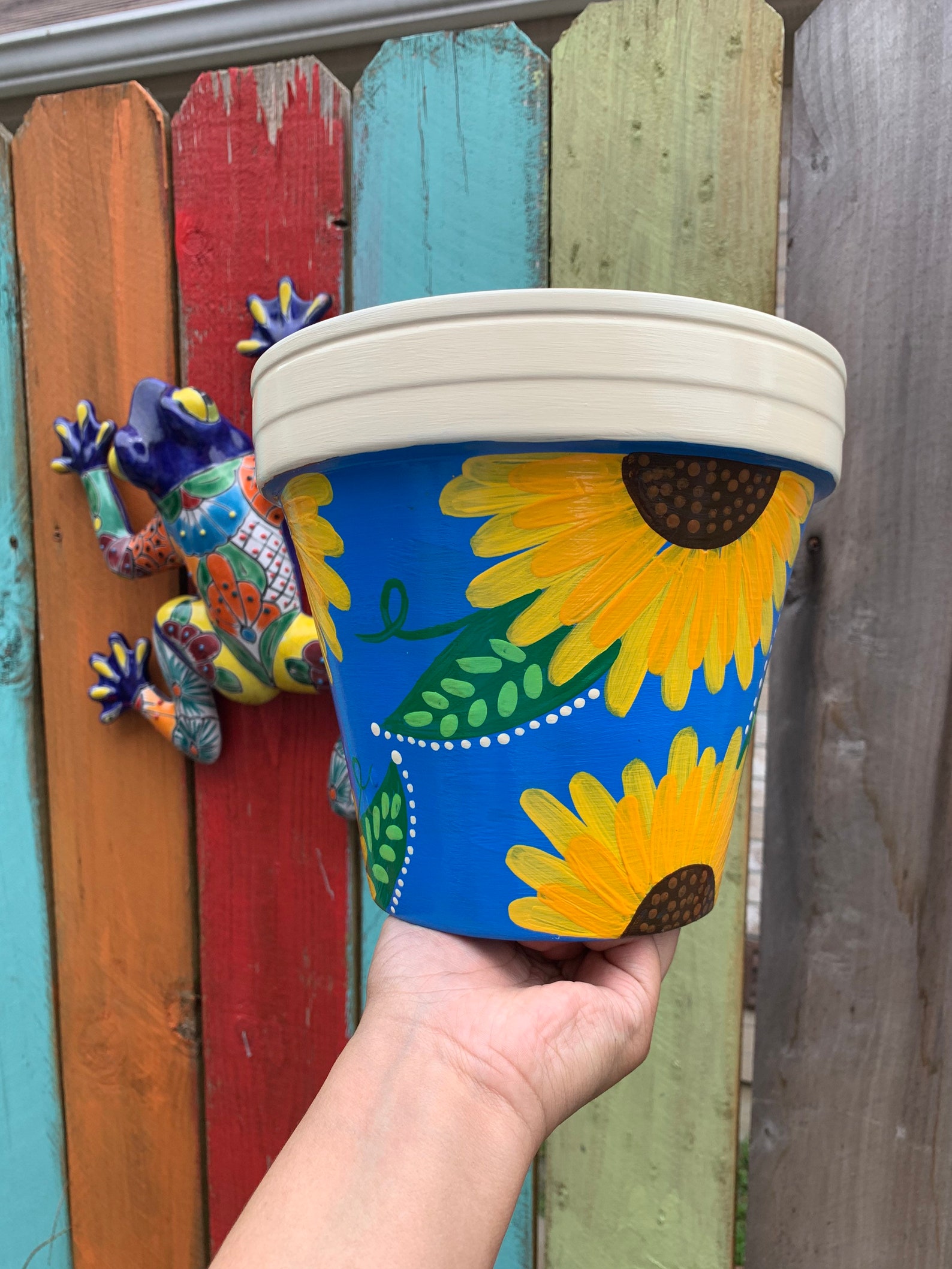 Sunflower Pot Etsy