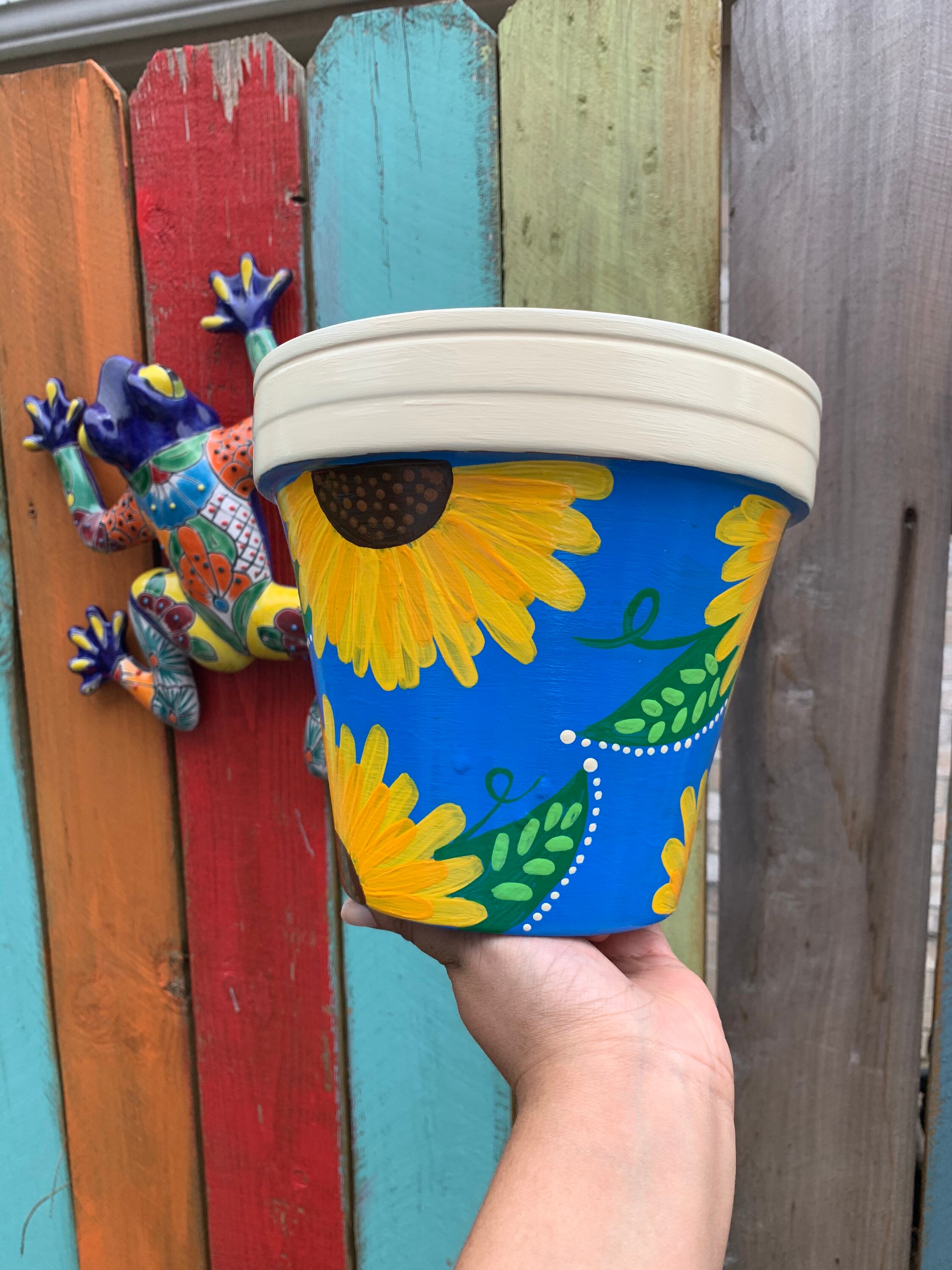 Sunflower Pot Etsy