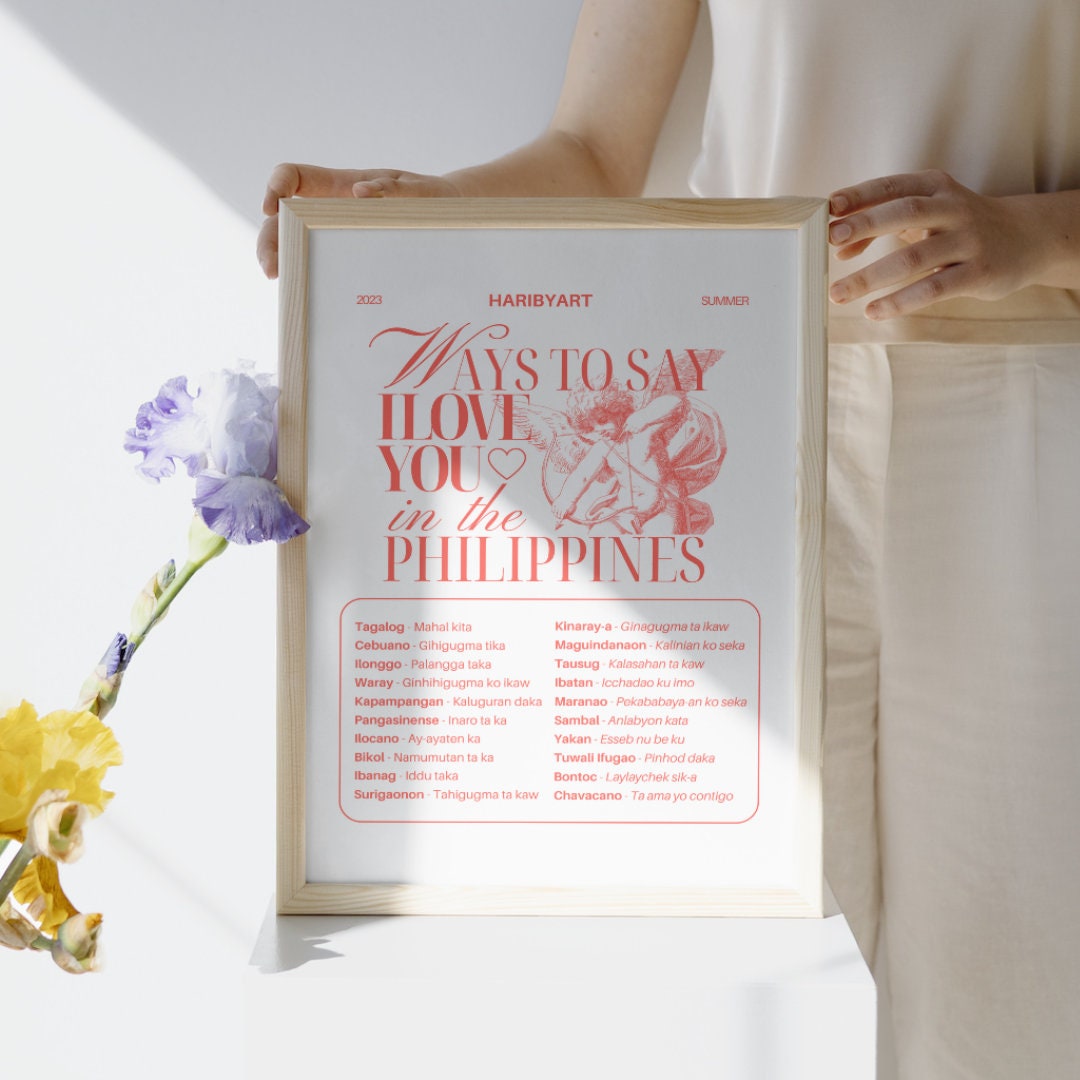 POSTER Ways to Say I Love You in the Philippines Poster Etsy