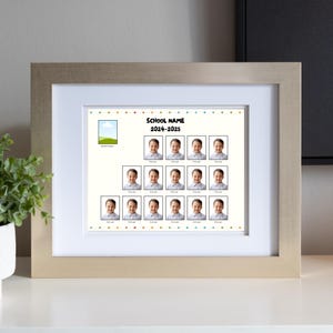 15 student, 1 teacher class composite Canva template, great for daycare, preschool, school portrait photographers, completely editable!