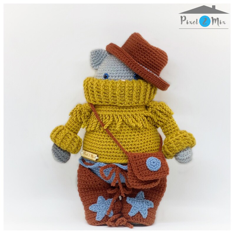 Harry the Cowboy Tomcat PDF Crochet Pattern - Etsy