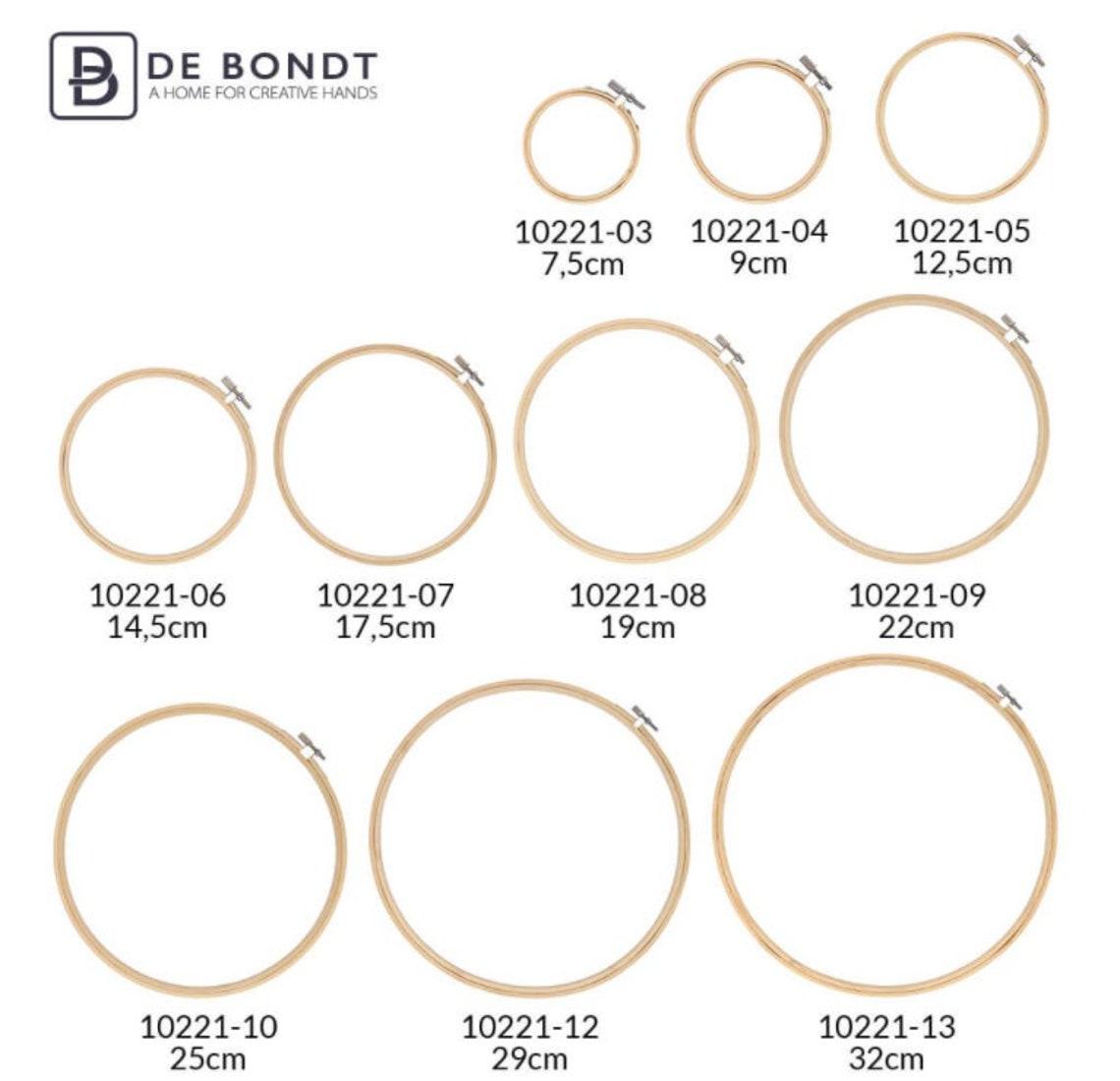 Embroidery hoop Opry round wood different sizes punch Etsy