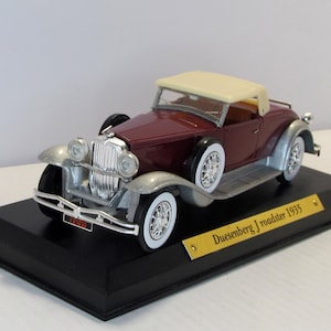 Duesenberg J roadster 1935, Atlas Solido, France, Box. scale diecast model 1:43. luxury car replica. collectible present. gift for him