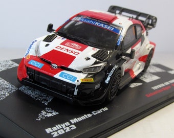 Toyota GR Yaris, Rallye Monte Carlo 2023, Altaya, caja. Coche de colección. Modelo en diecast a escala 1:43. Réplica de coche. Regalo de cumpleaños. Nuevo a estrenar