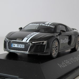 Audi R8 V10 Plus Coupe, Ring Taxi, Herpa ( Germany ), box. scale diecast model 1:43. car replica. collectible present. gift. detailed model