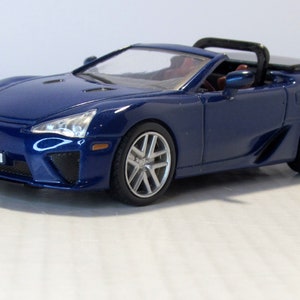 Handmade Convertible Lexus LF-A 2010, DeAgostini . Authors work. Scale die-cast model 1:43. Replica Japanese cabriolet car. Single copy.