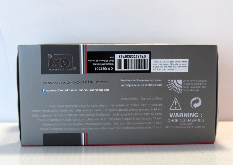 Barcode Ixo Box Android Porsche 911 (991) GT3 R #99 GT, CMR, Ixo-models, Box. Diecast Scale 1: ...