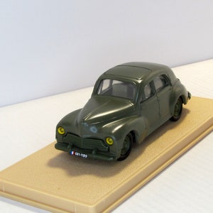 Peugeot 203 Army, Eligor, box. France 1990s. Vintage collectible toy car. scale diecast model 1:43. French car replica. collectible gift