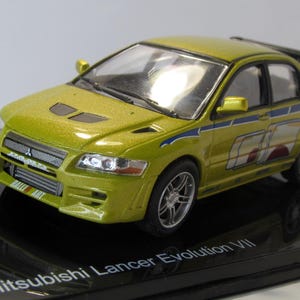 Mitsubishi Lancer Evolution VII 2002, Fast & Furious, Altaya, Box. scale diecast model 1:43. car replica. collectible present. Brand new.