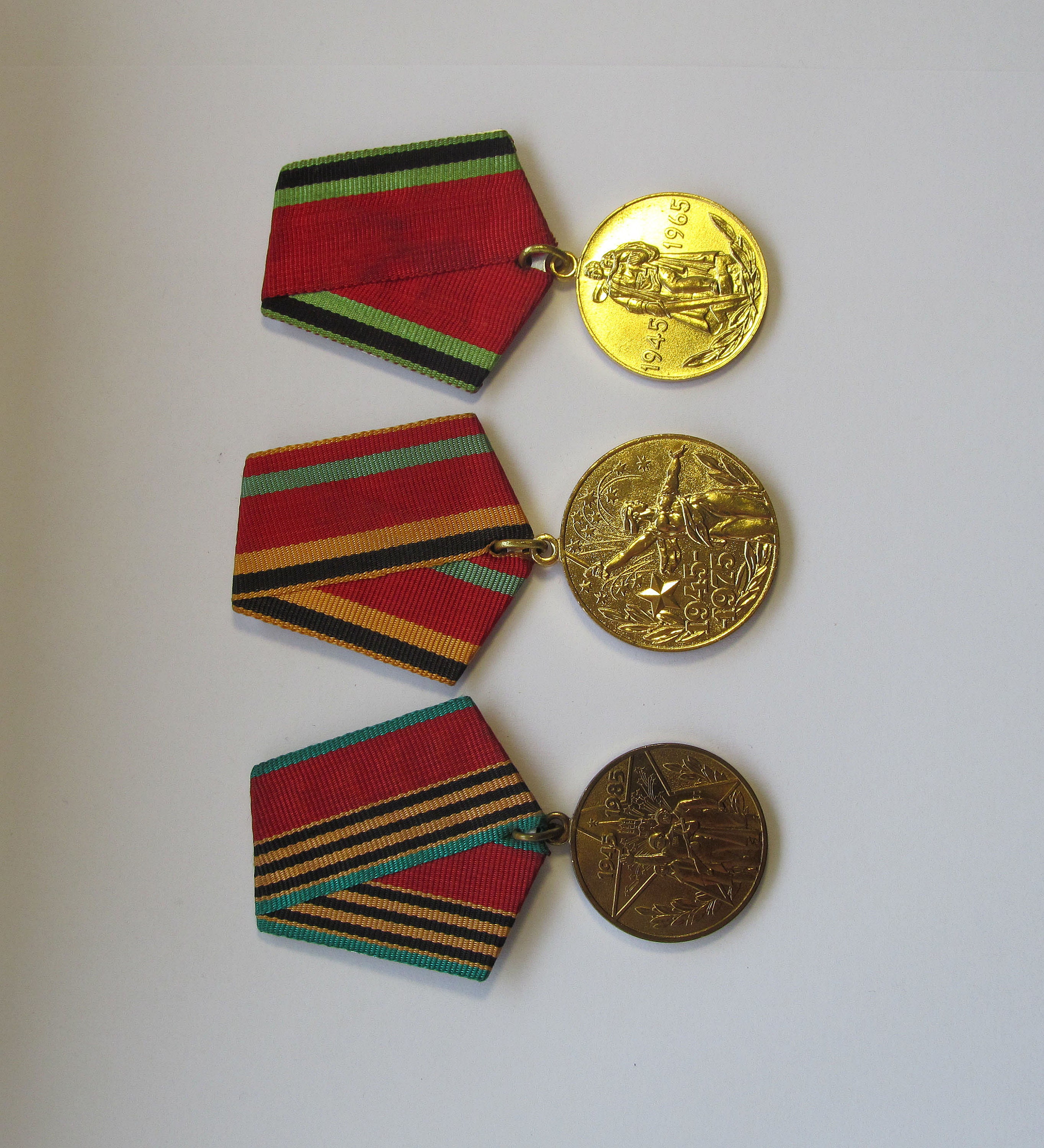 大祖国戦争の勝利 20、30、40 周年記念メダル。ソビエト ビンテージ