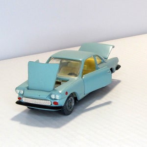 Fiat-Siata 1500, made in USSR, 1980s. Vintage collectible car. scale diecast model 1:43. Italian car replica. Antique collectible present.