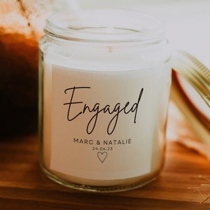 Engagement Gift- Engagement Candle- Engagement- Personalised Engagement Gift- Personalised Candle- Engagement Gift for Couple- Couples Gift