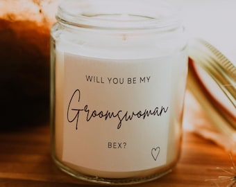 Will You Be My Groomswoman? | Groomswoman Proposal Gift | Groomswoman Candle | Personalised Groomswoman Gift | Groomswoman Proposal |