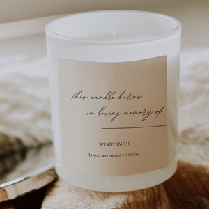 Loving Memory Candle - In Loving Memory Candle - Forever In Our Hearts - Memory Candle - Sorry For Your Loss -Sympathy Candle- With Sympathy